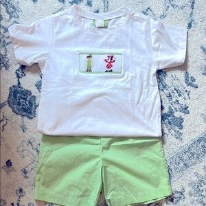 Disney Smocked Peter Pan and Captain Hook Shorts Set